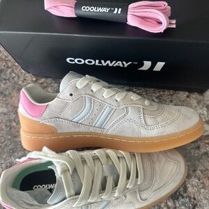 Coolway Goal Sneakers - Gray and Pink with Gum Sole. New in box.